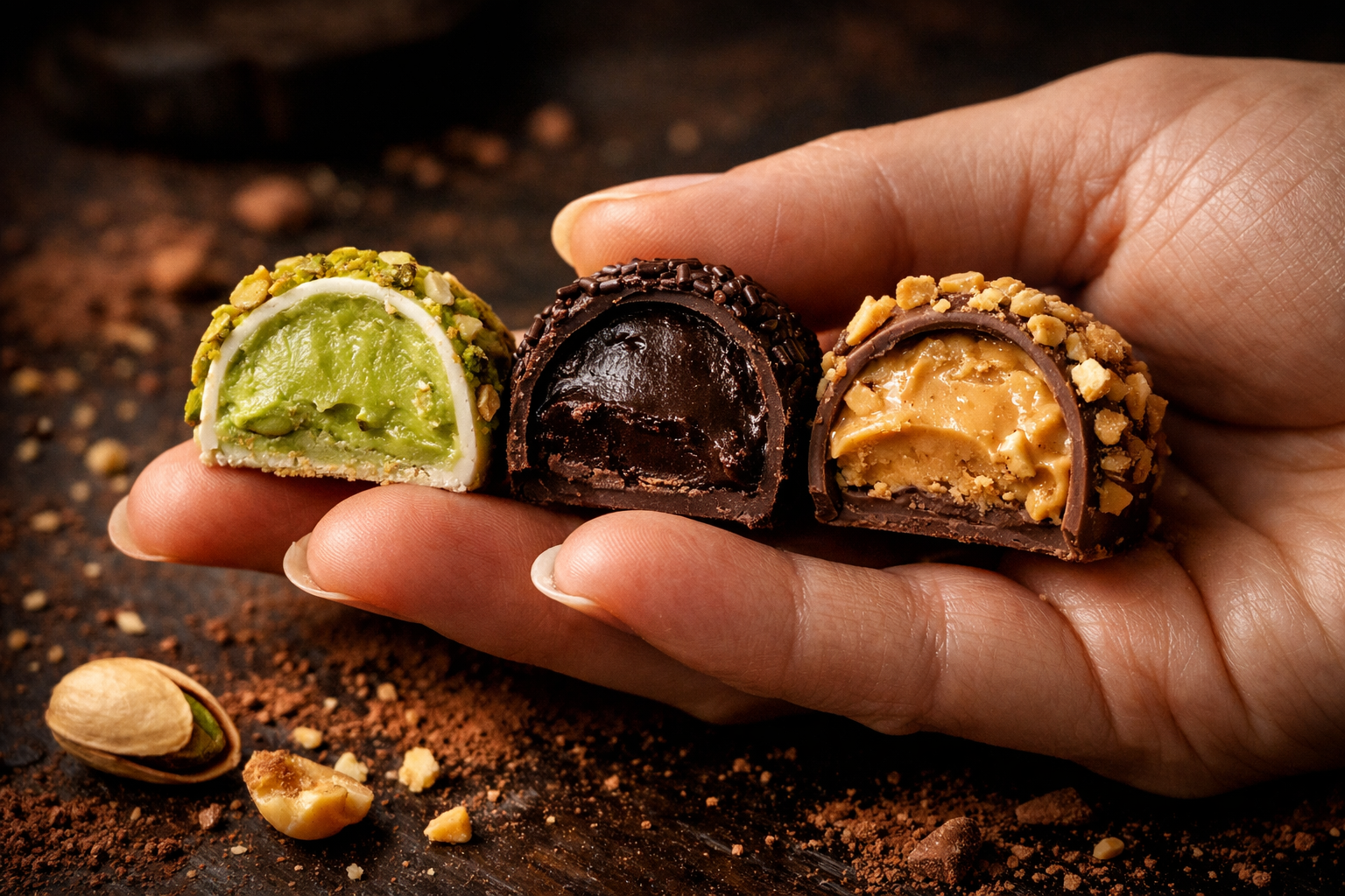 Trufas saludables cremosas